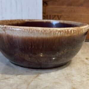 McCoy drip glaze brown pottery bowl 7016